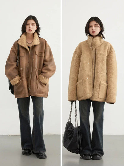 Reversible Suede Zip Jacket