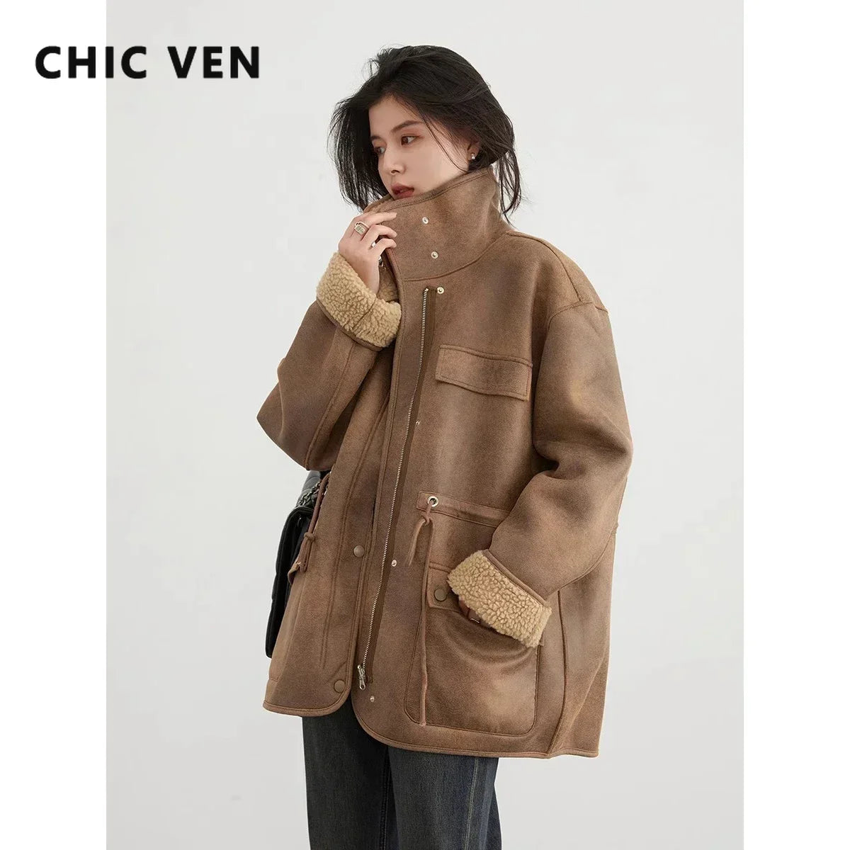 Reversible Suede Zip Jacket