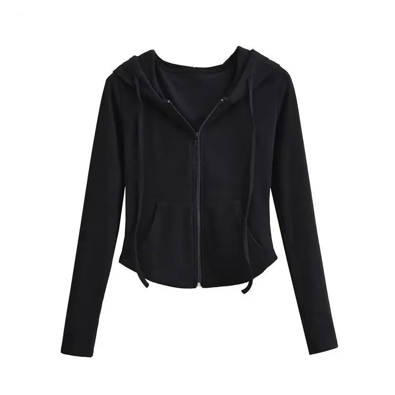 Cropped Zip Hoodie