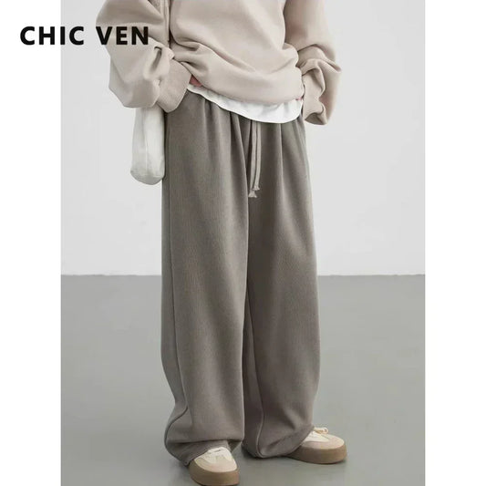 High-Waist Lace-Up Wide-Leg Pants