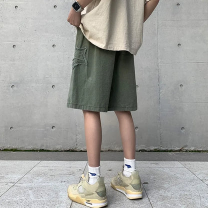 Star Denim Cotton Shorts