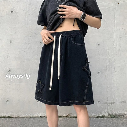 Star Denim Cotton Shorts