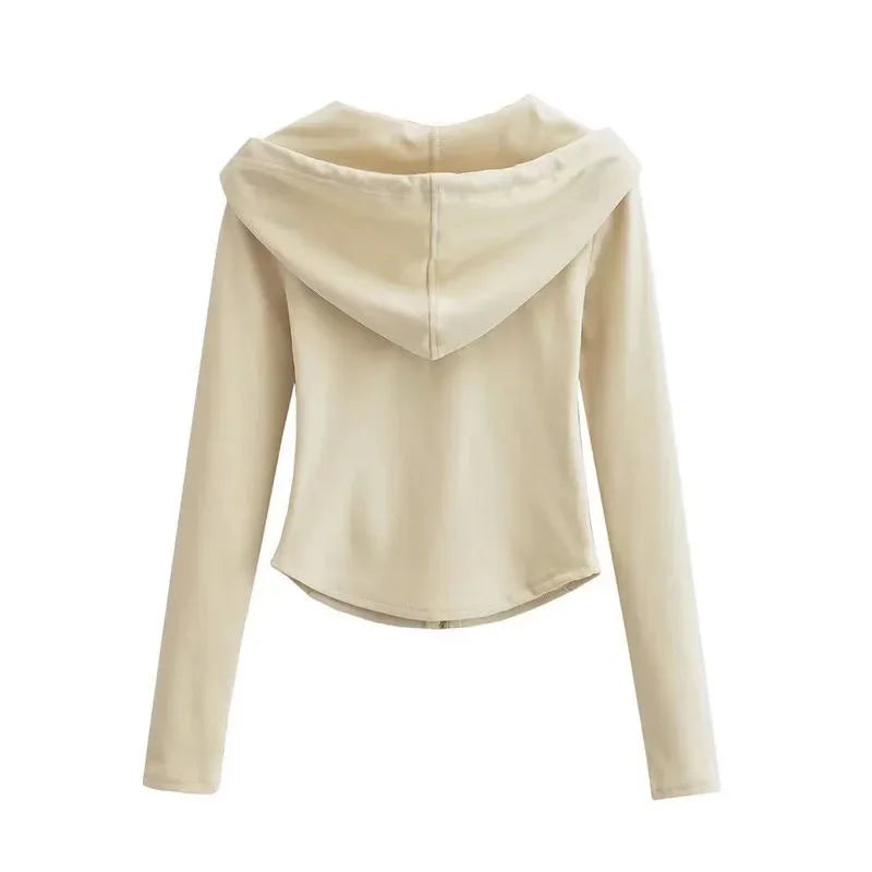 Cropped Zip Hoodie