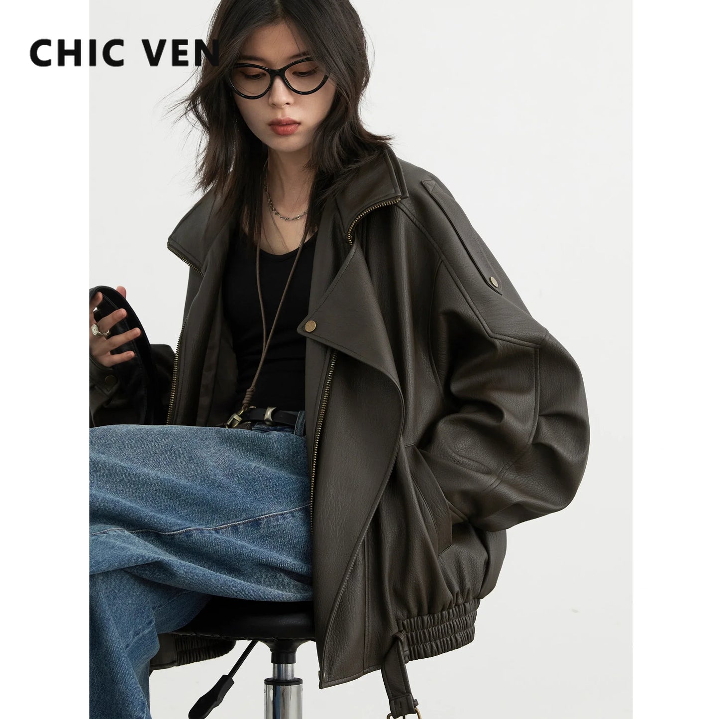 Faux Leather PU Jacket