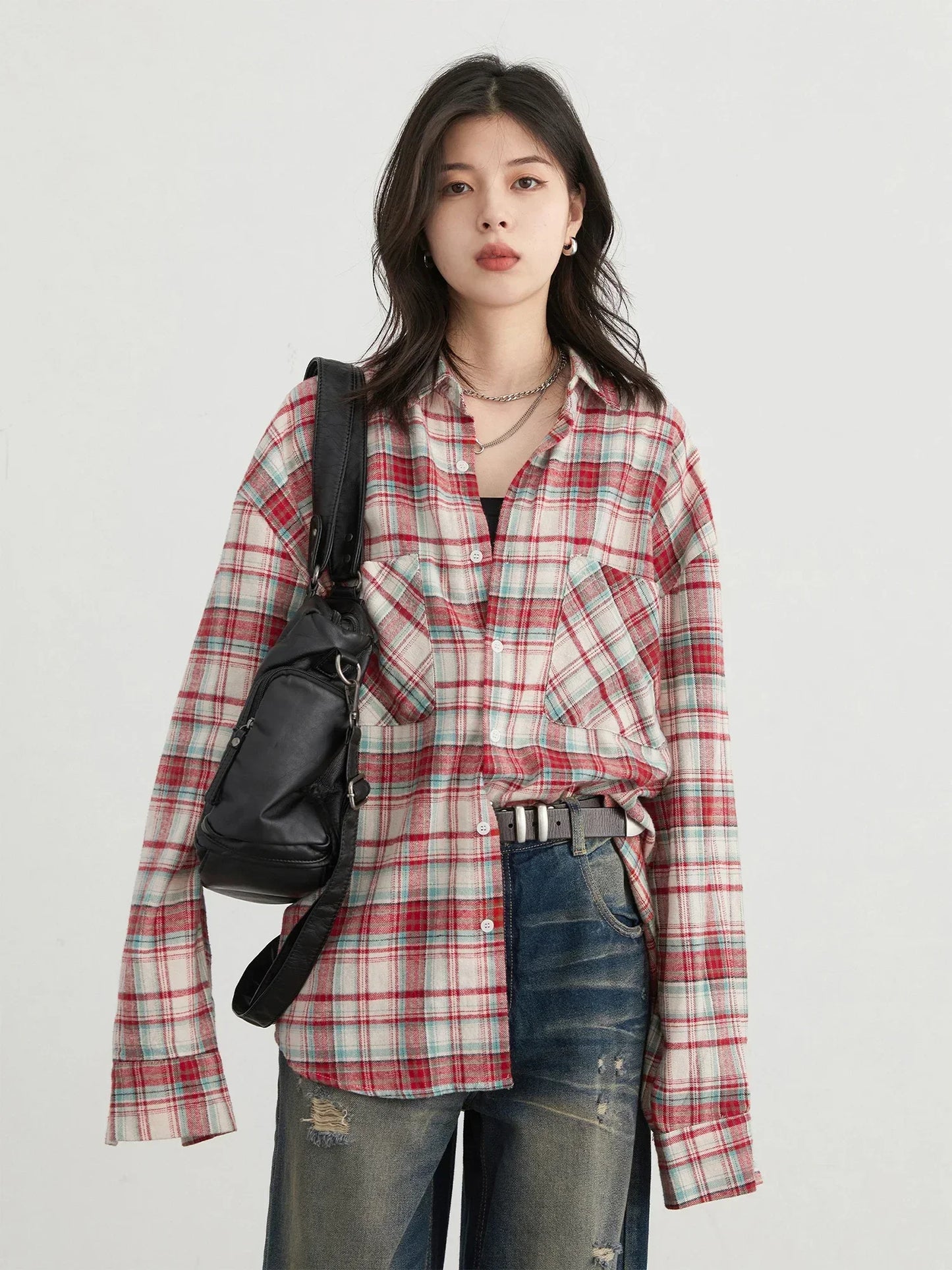 Striped Colour-Block Cotton Shirt