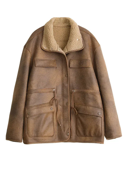 Reversible Suede Zip Jacket
