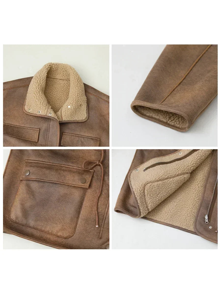 Reversible Suede Zip Jacket